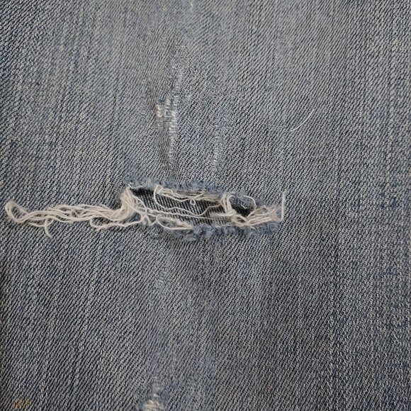 Thrashed Distressed DKNY Boot Cut Cotton Spandex Fits 30x30 size 10 - Picture 12 of 15